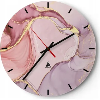 Hodiny Velké nástěnné hodiny 40x40 Abstrakce Skleněné hodiny Kulatý Tiché