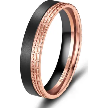 Prsten MARRYA® Snubní prsten BLACK TITANIUM - velikost 69 - BT-09P-69