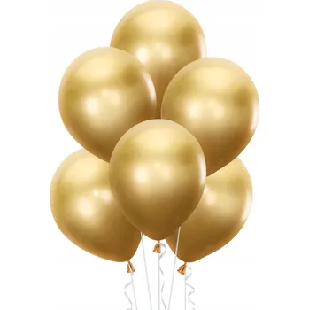 Balónek Latexové balónky PartyPal 110058 chromově zlaté 100 kusů