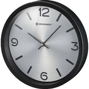 Hodiny Nástěnné hodiny Bresser 25 cm MyTime, šedé ČERNO STŘÍBRNÉ, běžný styl