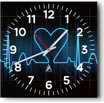 Hodiny Kuchyňské nástěnné hodiny 30x30 Grafika Skleněné hodiny do obýváku Moderní Tiché