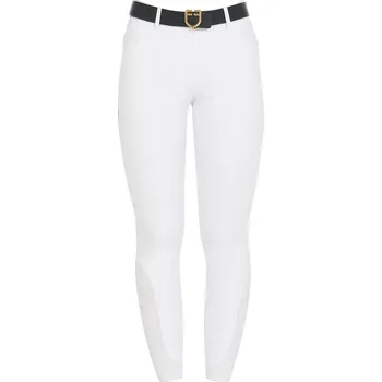 Jezdecké kalhoty EQUESTRO Rajtky jezdecké Fleece Equestro, s gripem, zimní, dámské, bílé 36
