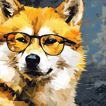 Plakát Plakát Intelektuální Psík bez rámu 100 x 100 cm