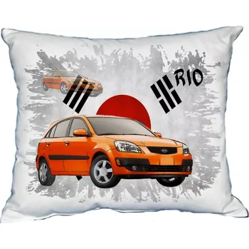 Povlak na dekorativní polštářek Polštářek s osobním autem Kia Rio 2006 (Polštářek s osobním autem )