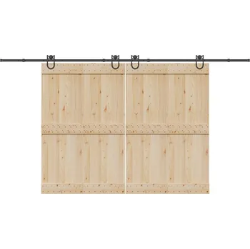 Nábytkové kování OMAXI Sada příslušenství pro posuvné dveře 400 cm ocelová černá 857959