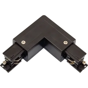 Stavební profil Rohová spojka pro třífázové lišty, pravá, černá barva