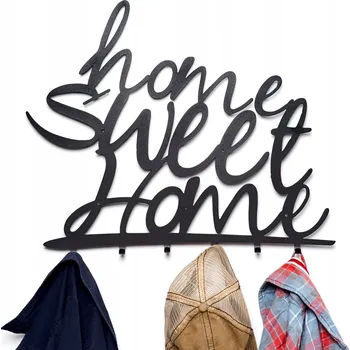 Věšák Home Sweet Home #1 ČERNÝ Věšák na oblečení 55 cm