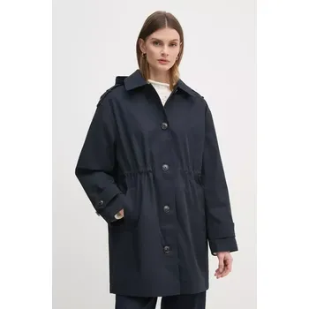Dámský kabát Kabát Tommy Hilfiger dámský, tmavomodrá barva, přechodný, WW0WW43742 59X, vel. 38