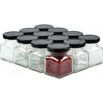 Sklenice Skleněné sklenice na koření Pojemnikowo 120 ml 12 ks