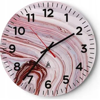 Hodiny Kuchyňské nástěnné hodiny 30x30 Abstrakce Moderní skleněné hodiny Tiché