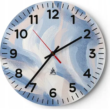 Hodiny Kuchyňské nástěnné hodiny 30x30 Pastelové Moderní Skleněné hodiny do obýváku Tiché