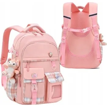 Školní batoh Růžový Školní batoh s více přihrádkami K&M 35 l