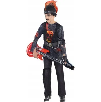 Karnevalový kostým KOSTÝM ZOMBIE ROCKMANA HALLOWEEN ROCK OHEŇ 134