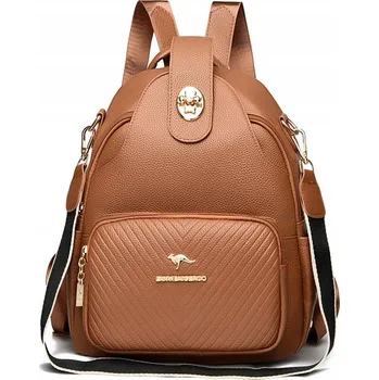 Městský batoh BATOH DÁMSKÝ BATŮŽEK MĚSTSKÝ DO ŠKOLY PRÁCE EKO KŮŽE TAŠKA VINTAGE 2V1