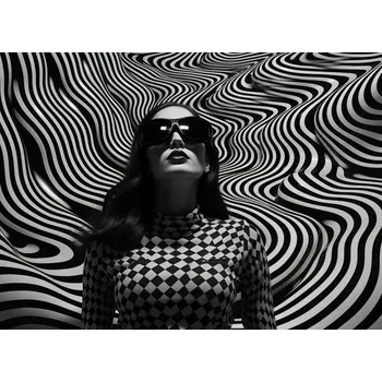 Plakát Plakát Kontrast s černými brýlemi bez rámu 55 x 40 cm