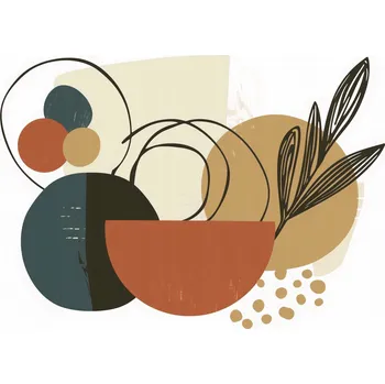 Plakát Plakát Koláž rostlin bez rámu 66,5 x 46,5 cm