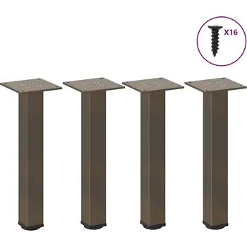 Stolová podnož OMAXI Nohy konferenčního stolku 4 ks přírodní ocel 30-32 cm ocel 956164