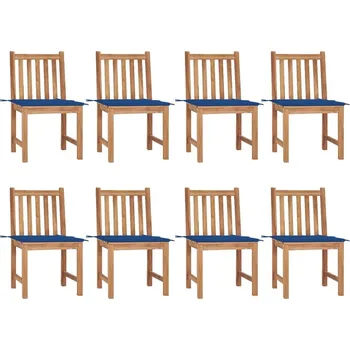 OMAXI Zahradní židle s poduškami 8 ks masivní teak 449219