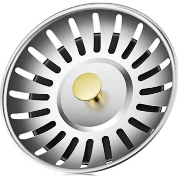 Cedník a síto KOVové SÍTKO DO DŘEZU DŘEZOVÉ VÝPUSTI ZÁTKA stříbrné 77mm stříbrné ocelové