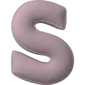 Polštář Polštář velurový písmeno S, 40 cm VELKÝ růžový