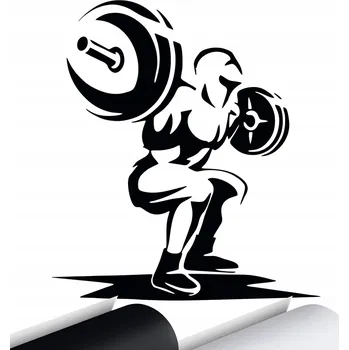 Samolepicí dekorace na vozidlo NÁLEPKA na auto POSILOVNA Gym Činky 13x15