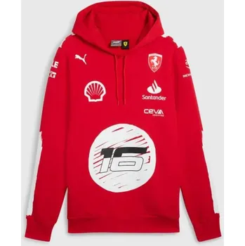 Pánská mikina F1 official merchandise Scuderia Ferrari F1 týmová mikina Charles Leclerc 2023 SE Las Vegas červená XXL