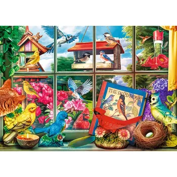 Puzzle Trefl Premium Plus Tea Time Svět ptáků 1000 dílků
