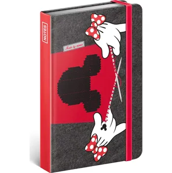 Zápisník Presco Group Notes Minnie, linkovaný, 10,5 x 15,8 cm