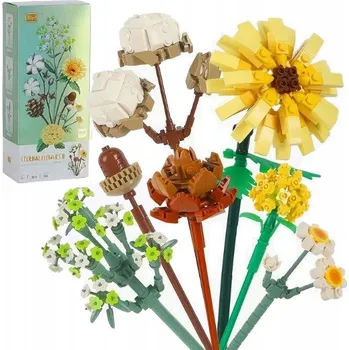 ostatní stavebnice STAVEBNICE KVĚTINY DO VÁZY KVĚT STROMEK PUZZLE 3D KYTICE KVĚTIN 1670