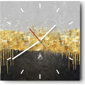 Hodiny Velké nástěnné hodiny 40x40 Minimalistické skleněné hodiny Tiché