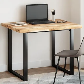 Psací stůl OMAXI Stolní deska obdélníková 100 x 80 x 4 cm masivní akáciové dřevo 662409