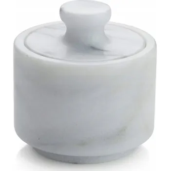 Dóza na potraviny Mramorová dóza na sůl s víčkem.