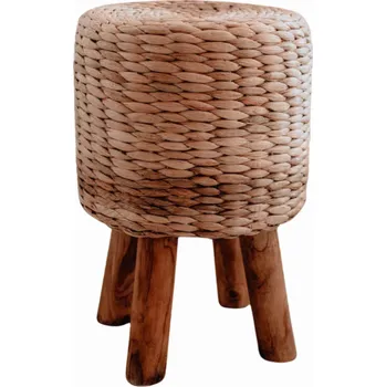 Stolička Stolička z vodního hyacintu, ruční výroba, přírodní vzhled, Kulatý Gigi