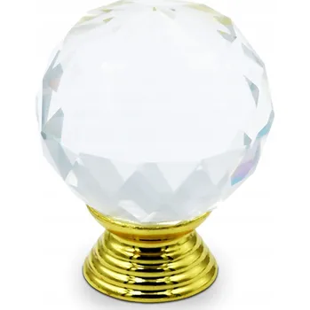 Nábytkové kování ZLATÁ NÁBYTKOVÁ KNOFLÍK S KŘIŠŤÁLEM NÁBYTKOVÁ ÚCHYTKA KNOFLÍK NA SKŘÍŇKU RETRO