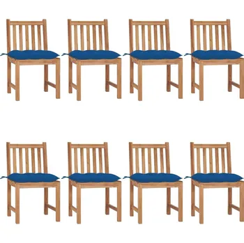 OMAXI Zahradní židle s poduškami 8 ks masivní teak 449363