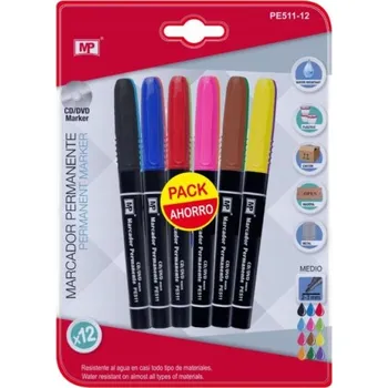 PERMANENTNÍ POPISOVAČ BAREVNÝ 12 KUSŮ