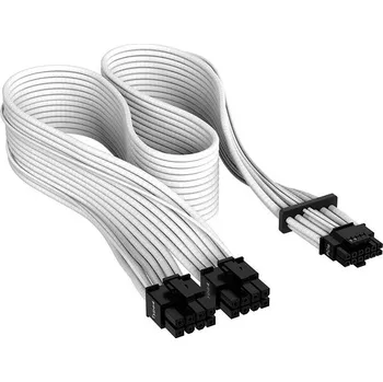 Datový kabel Corsair Premium Individually Sleeved 12+4pin PCIe Gen 5 12VHPWR 600W cable Type 4 White