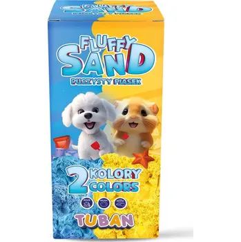 Hračka na písek TUBAN Fluffy písek 2 x 70g modrá a žlutá