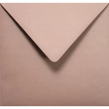 Obálka Ozdobné ekologické obálky čtvercové Crush Almond, hnědé, 5 ks