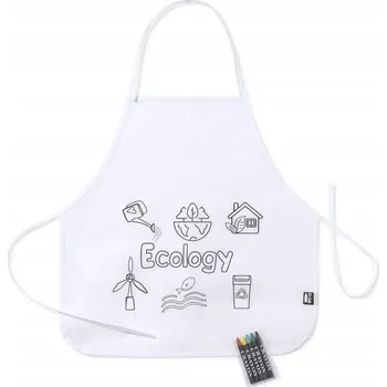 Kuchyňská zástěra Zástěra do kuchyně k vymalování z RPET s pastelkami