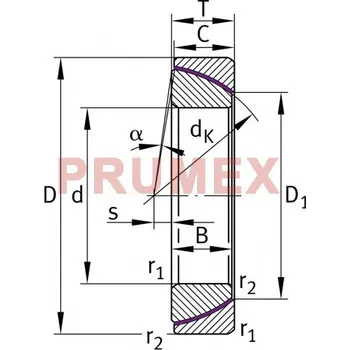 ZEN GE25 SW kloubové ložisko s kosoúhlým stykem