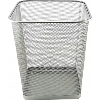 Odpadkový koš Kovový Odpadkový koš D.rect 18 l, stříbrný