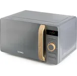 Mikrovlnná trouba - šedá - WOOD YOU - DOMO DO3420, Objem: 20 l, Talíř: 25,5 cm, Výkon: 700 W