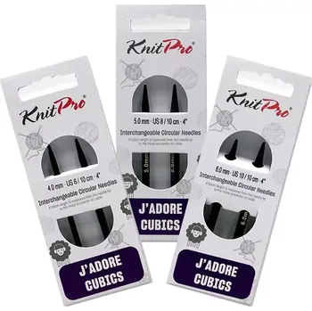 Jehlice KnitPro J'adore Cubics výměnné jehlice 10Cm (KnitPro Jadore Cubics výměnné jehlice 10Cm)