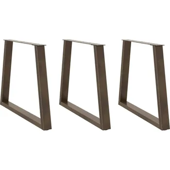Jídelní stůl OMAXI Nohy k jídelnímu stolu ve tvaru V, 3 ks, přírodní ocel, 70 x (72-73,3) cm, ocel 957529