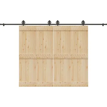 Nábytkové kování OMAXI Sada příslušenství pro posuvné dveře 366 cm ocelová černá 858000