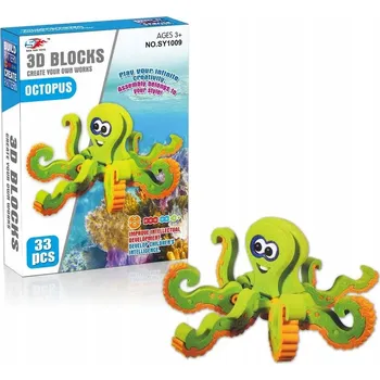 ostatní stavebnice PĚNOVÉ STAVEBNICE MĚKKÉ 3D PUZZLE 33 DÍLŮ