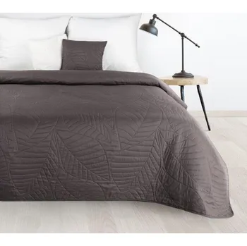 Přehoz na lůžko Šedý přehoz na postel BONI6 s geometrickým vzorem 220x240 cm