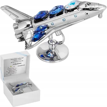 Figurka Figurka letadlo krystaly Swarovski s věnováním