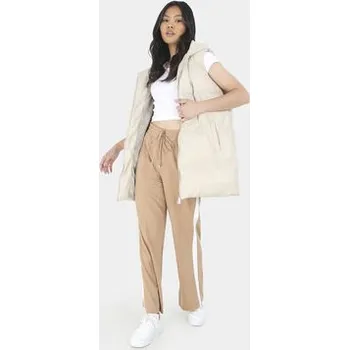 Brave Soul Sportovní vesta LJK-TROPICLGILB Écru Straight Fit 16